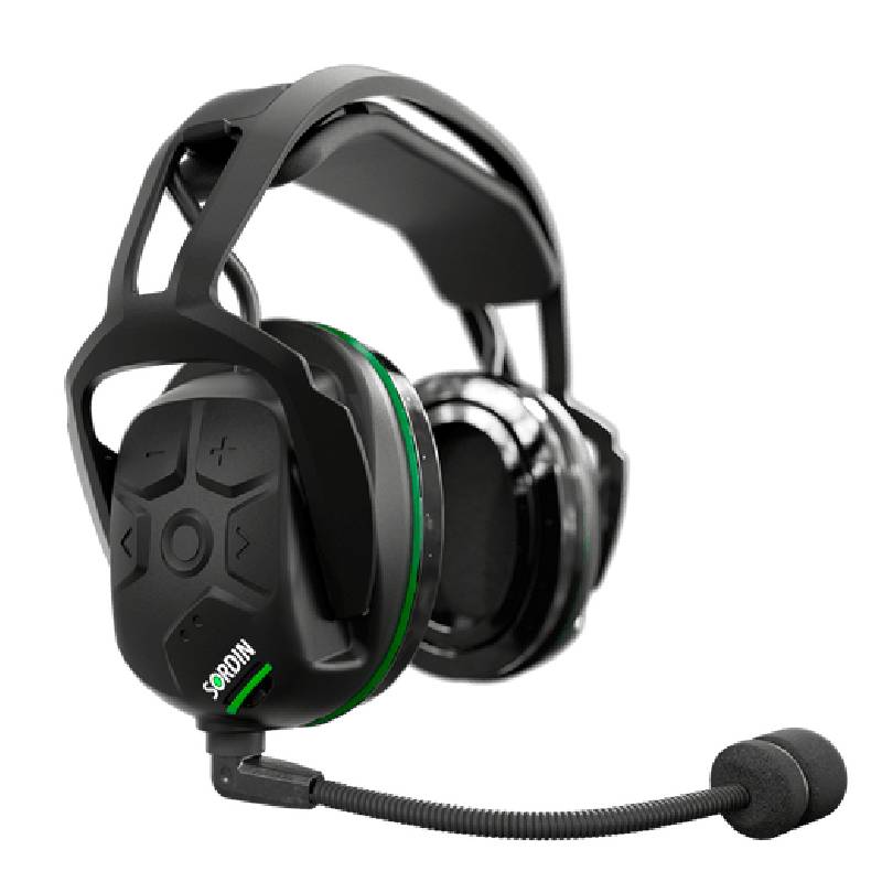 Sordin Sharp Hoofdband Zwart Gel inclusief Boom Microfoon