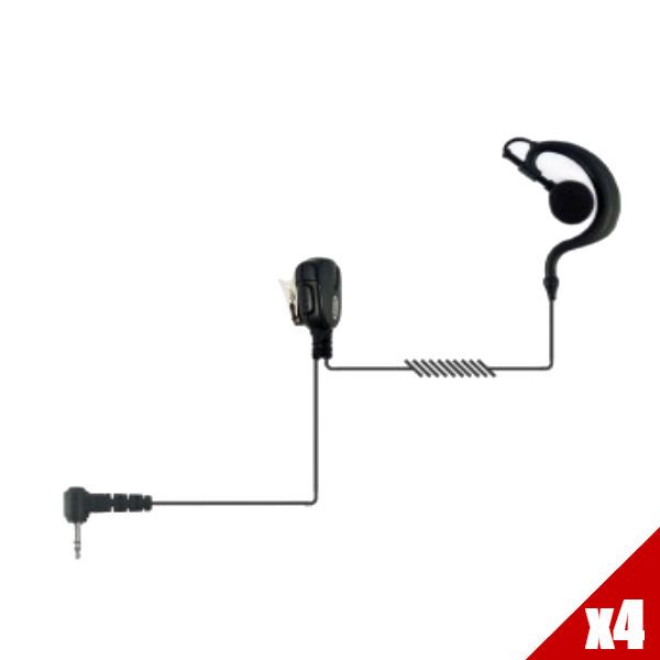Pack: Koffer met 4 Kenwood Protalk 3501 + 4 micro-headset 4