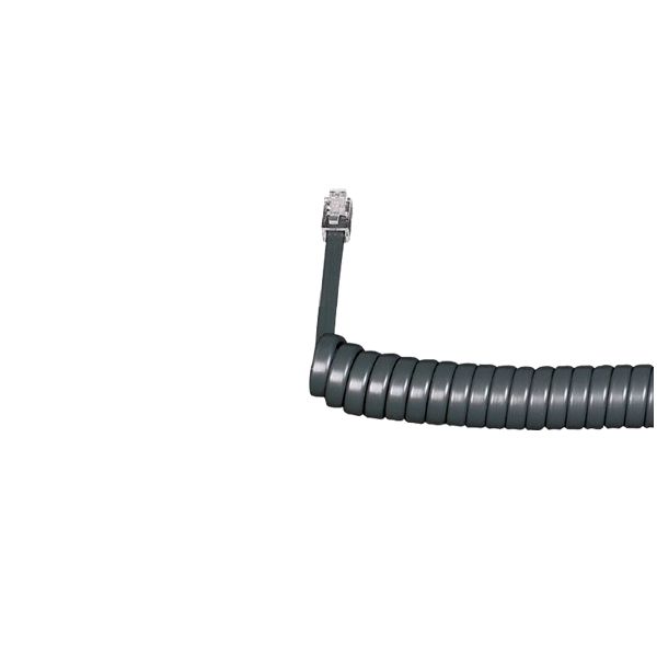 Gekruld Telefoonsnoer voor Handset 0.5m Grafiet