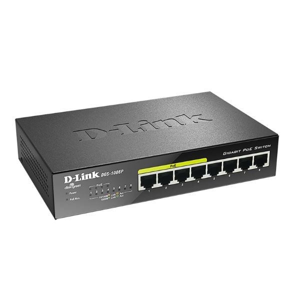 D-Link DGS-1008P PoE Switch 8 poorten (2)
