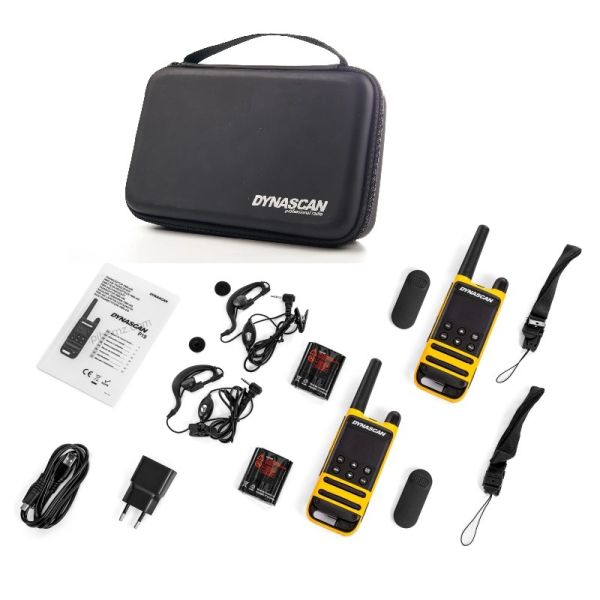 
Dynascan P19 Set Walkie-Talkies PMR-446 zonder licentie met hoesje
