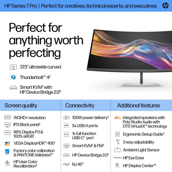 HP Series 7 Pro 37,5'' WQHD+ Thunderbolt 4 monitor