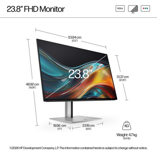 HP Serie 7 Pro 23,8'' FHD-monitor - 724pf