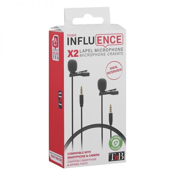 T'NB Influence Set van 2 lavalier microfoons