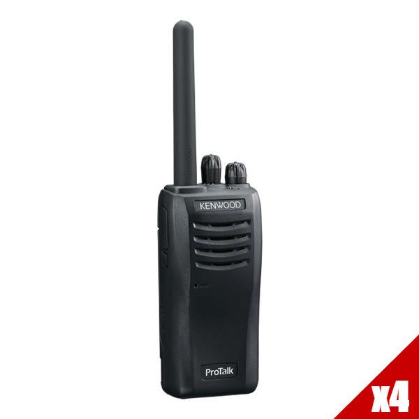Pack: Koffer met 4 Kenwood Protalk 3501 + 4 micro-headset 3