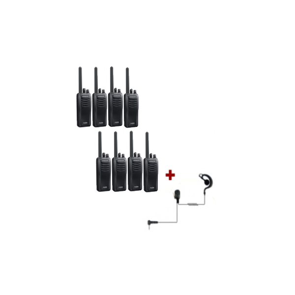 Kenwood TK-3501 - 8 pack + 8 PTT headsets