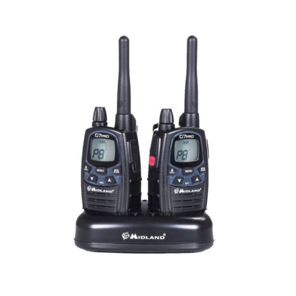Midland G7L PRO + 2 A21M oortjes met 2-pins aansluiting