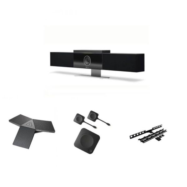 Pakket Poly Studio + microfoons + ClickShare + montagebeugel
