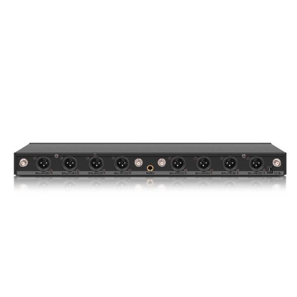 Rondson UHF-ontvanger BE-180 met 8 draadloze handheld microfoons (520,1 - 546,5 MHz)