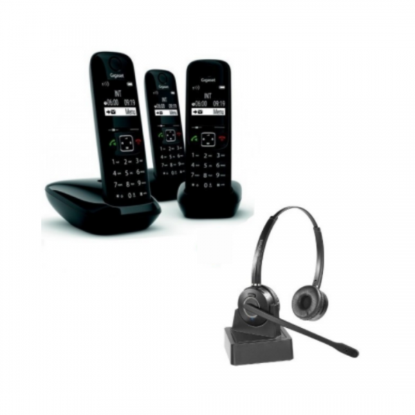 Gigaset AS690 DECT Trio + Casque Duo