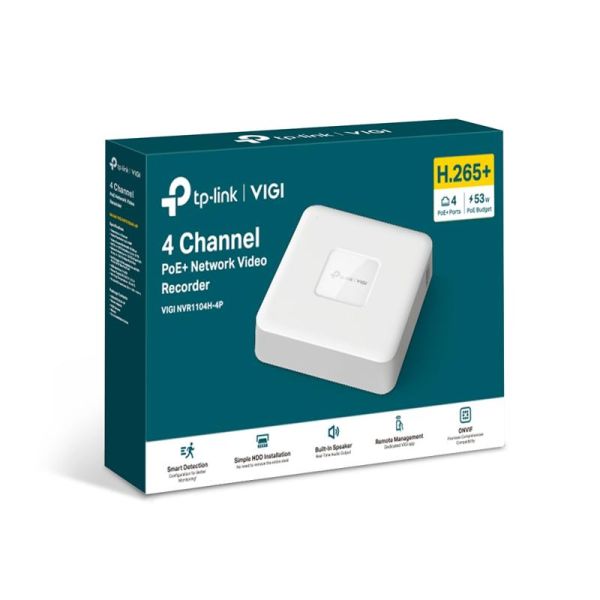 TP-Link VIGI NVR1104H-4P Wit