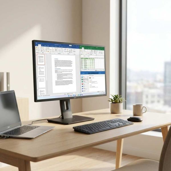 iiyama XB2792HSU multi monitor workspace setup