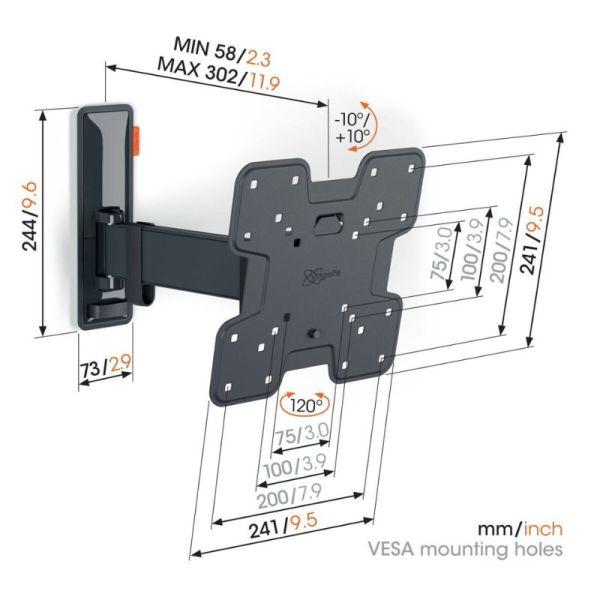 Vogels TVM 3225 Full-Motion TV-muurbeugel