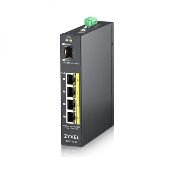 ZYXEL RGS100-5P Unmanaged Robuuste Switch