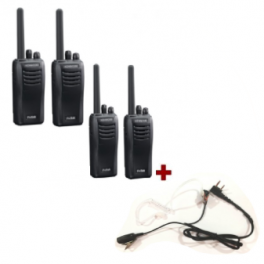 Kenwood TK-3501 - 4 pack + 4 bodyguard PTT oortjes