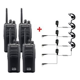 Kenwood TK-3501 Walkie Talkie 4-pack + 4 PTT oortjes