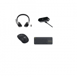 4-delige Logitech telewerk-pack: Headset + Webcam + Draadloze Muis + Draadloos Toetsenbord
