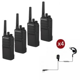 Motorola XT420 4-pack + 4 PTT Headsets (1)