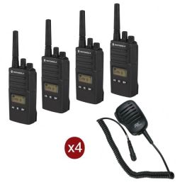 Motorola XT460 4-pack + 4 Speakermics