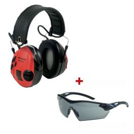 3M Peltor SportTac + MSA beschermingsbril 