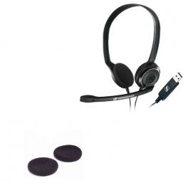 Sennheiser PC 8 USB + Schuimrubberen oorkussens (1 paar)