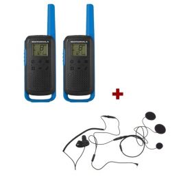 Motorola Talkabout T62 (Blauw) + 2x Gesloten Helm Headset