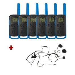 Motorola Talkabout T62 (Blauw) 6-Pack + 6x Gesloten helm headsets