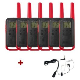 Motorola Talkabout T62 (rood) 6-Pack + 6x Bodyguard kit 