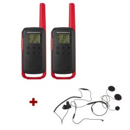 Motorola Talkabout T62 (red) + 2x Closed Face Helmet earpiece