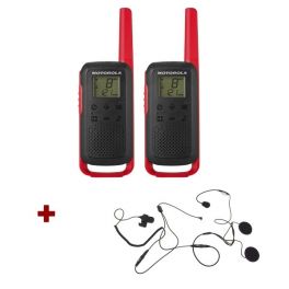 Motorola Talkabout T62 (rood) + 2x Open helm headset 