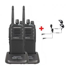 Kenwood 3701 2-pack + 2 PTT headsets