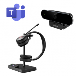 Yealink Hybride Standaardkit: UVC20 Webcam + WH62 Duo Teams DECT-Headset