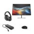 Pakket HP 125 + hub + monitor + Poly Voyager Surround 80-headset