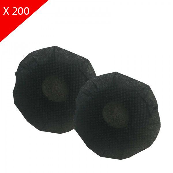 Zwarte wegwerp hygiënische headset covers - (X200)