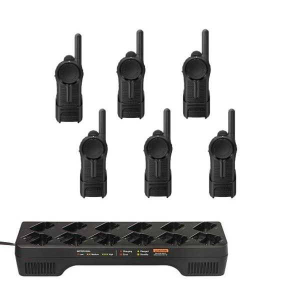 Set van 6 Motorola CLR446 + Multi-Charger