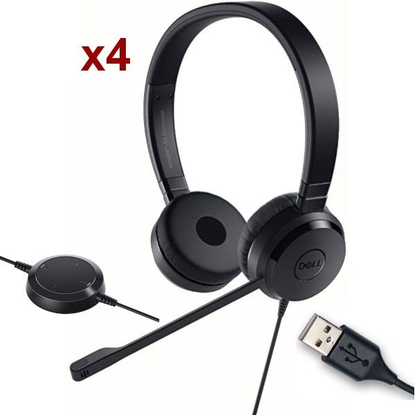 Pack 4x Dell Pro UC150 USB headset