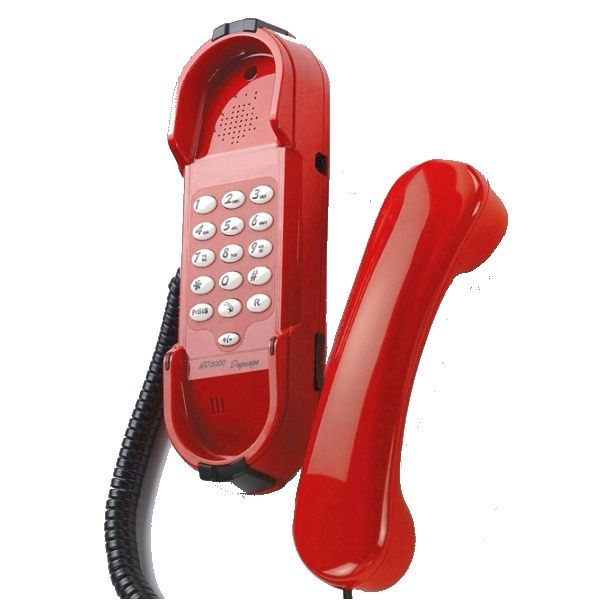 Depaepe HD2000 wandtelefoon met toetsenbord (rood)