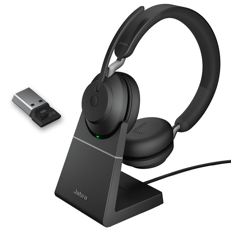 Jabra Evolve2 65 UC Stereo met oplaadstand - Zwart