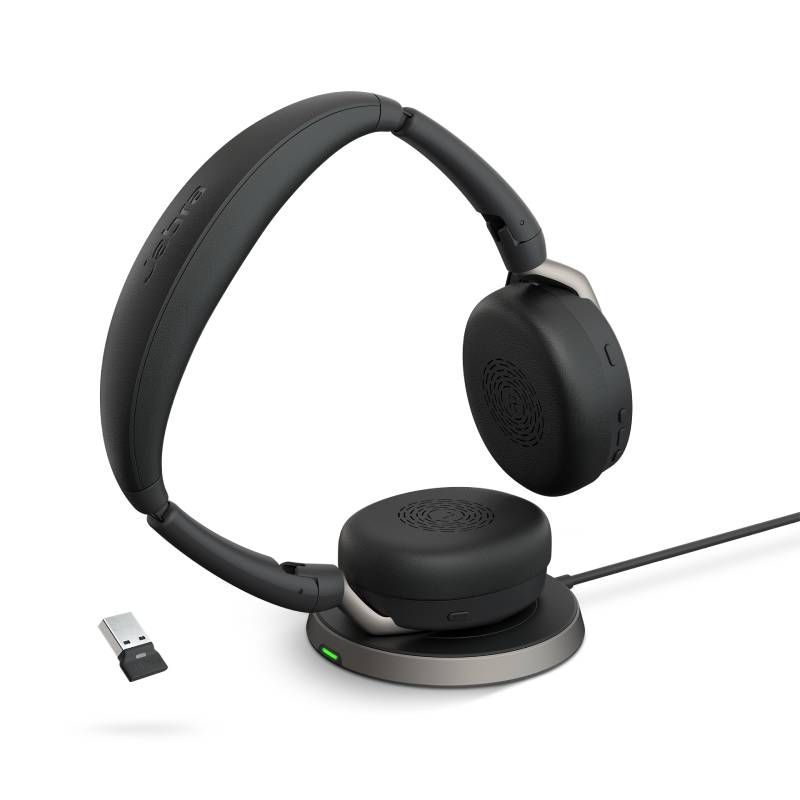 Jabra Evolve2 65 Flex UC Stereo USB-A en oplaadbasis