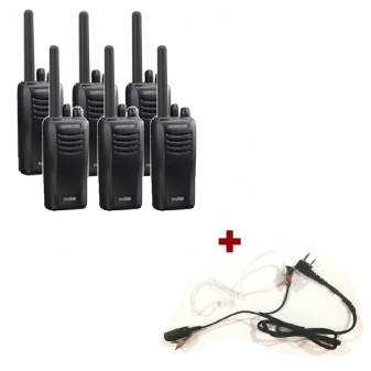 Kenwood TK-3501 - 6 pack + 6 bodyguard PTT oortjes