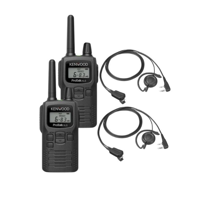 Pack 2x Kenwood PKT-300E + 2x Earloop Headset