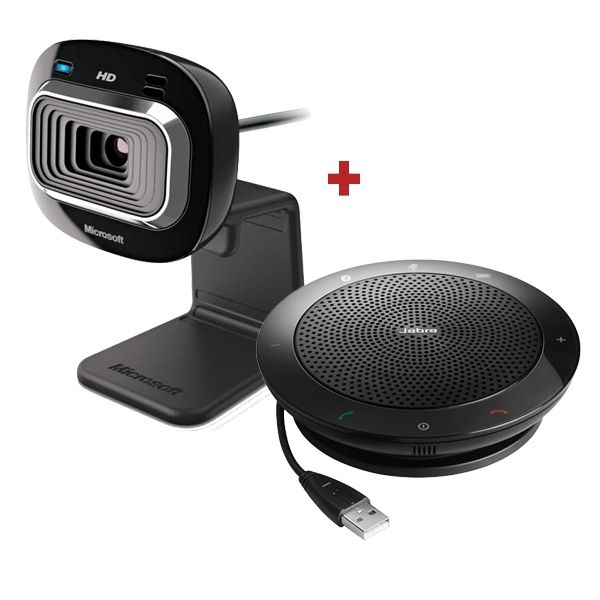Microsoft Lifecam HD 3000 + Jabra Speak 510 Speakerphone