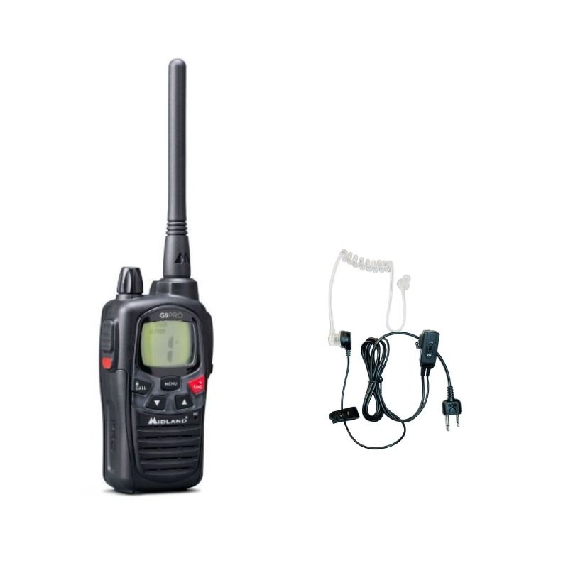 Pakket Midland G9 Pro + MA31L oortje