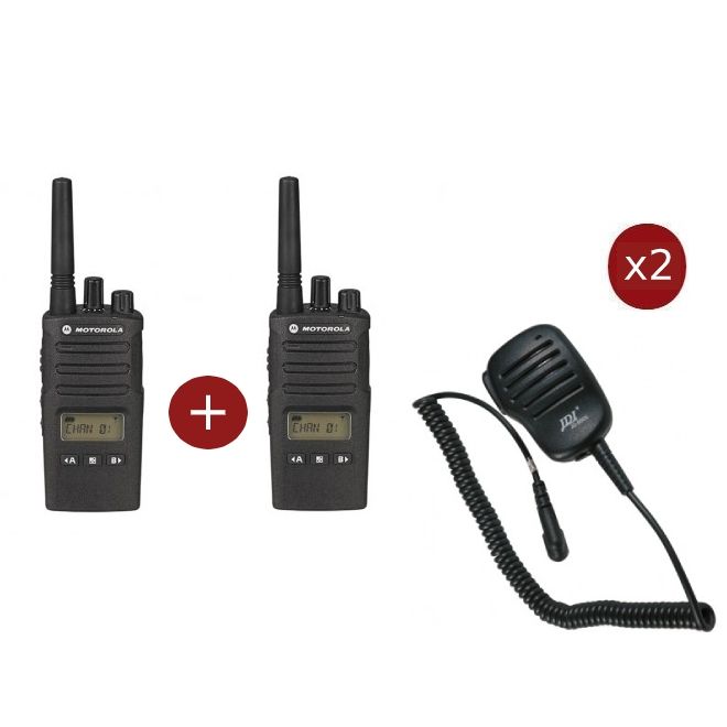 Motorola XT460 2-pack + 2 Speakermics