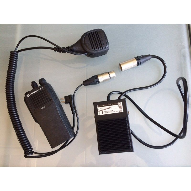 PTT Pedaal en Speaker Microfoon voor Motorola 2-pin portofoons
