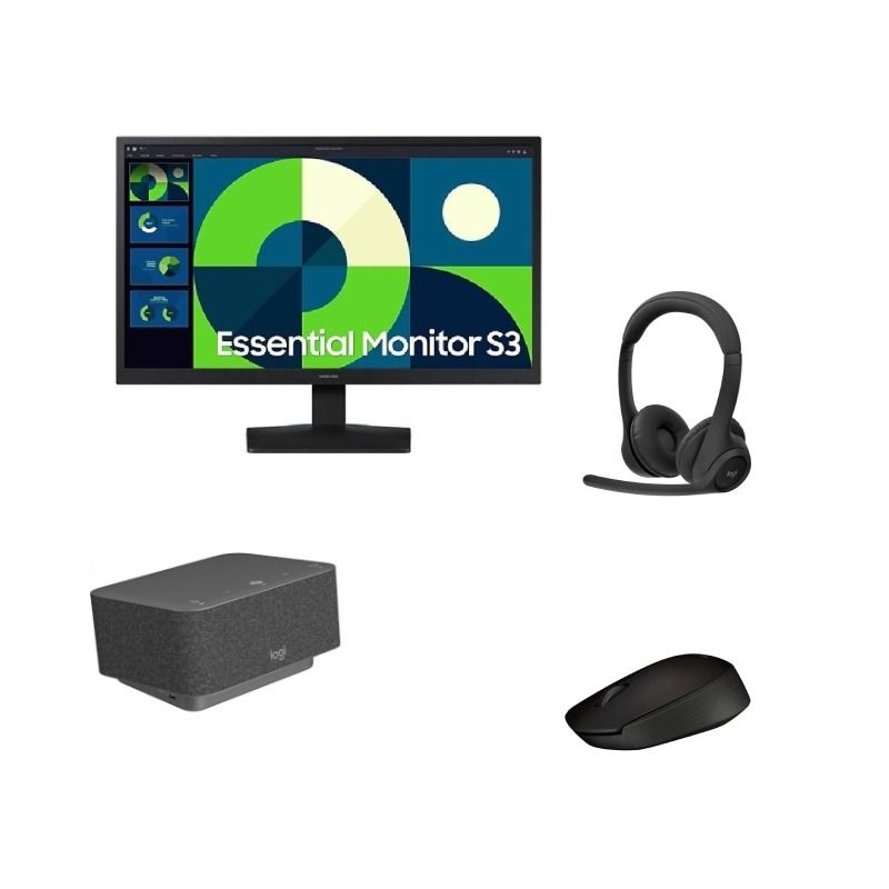 Pakket Logitech B170 + Dock + monitor + Zone 305-headset