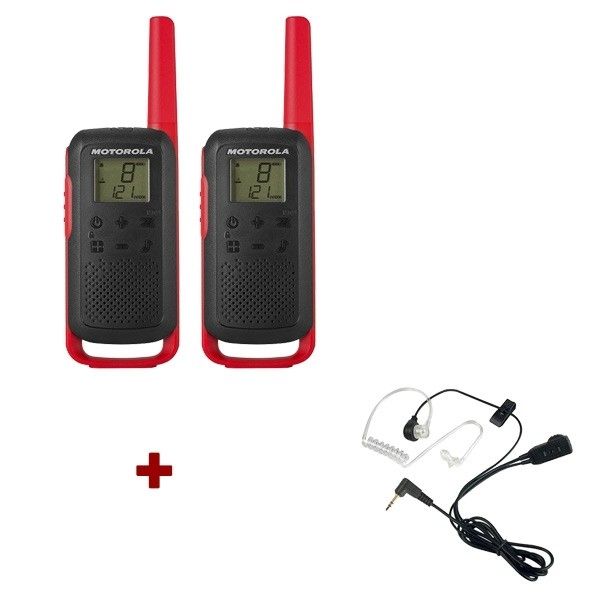 Motorola Talkabout T62 (rood) + 2x Bodyguard kits
