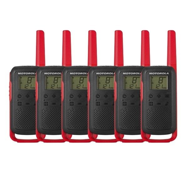 Motorola Talkabout T62 (rood) 6-Pack