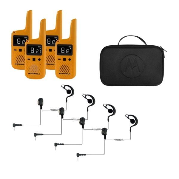 Quad Pack Motorola TLKR T72 + Headset + Hoes