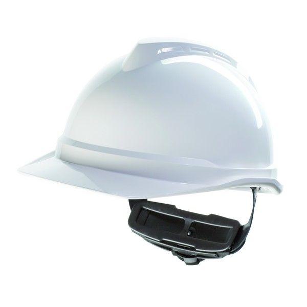 MSA V-Gard 500 helm Fas Trac III ventilatie en sluiting (wit)
